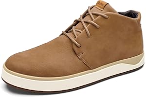 OLUKAI Papaku 'Ili Men's Boots, Durable Waterproof Leather, Cozy Quilted Lining, All-Day Underfoot Cushion, Comfort & Wet Grip Rubber Soles