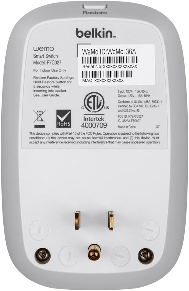 Wemo Switch Smart Plug Works With Alexa