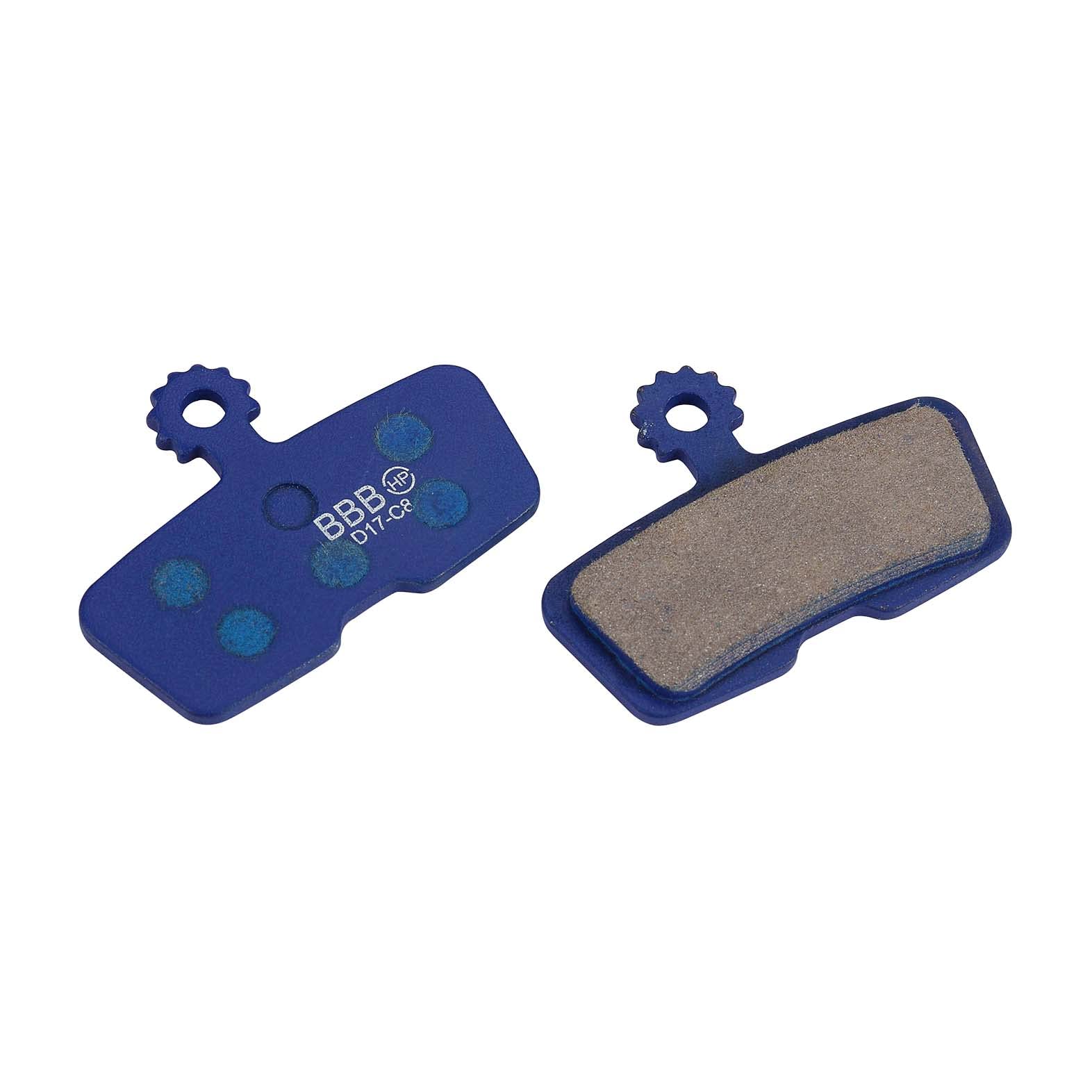 BBB Cycling Disc Brake Pads Organic Compound SRAM & Avid compatible Cross Country Use Easy To Install DiscStop HP BBS-442, Blue