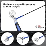 Housolution 28in Grabber Tool with LED Light Bendable Four-Claw Reacher Blue view 4