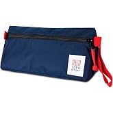 Topo Designs Dopp Kit - Travel Bag for Personal Care Essentials, Self Standing Triangular Shape, Fully Lined for Easy Cleaning, Recycled Nylon (Navy/Navy)