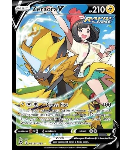 Amazon.com: Pokemon - Zeraora VMAX GG42/GG70 - Crown Zenith