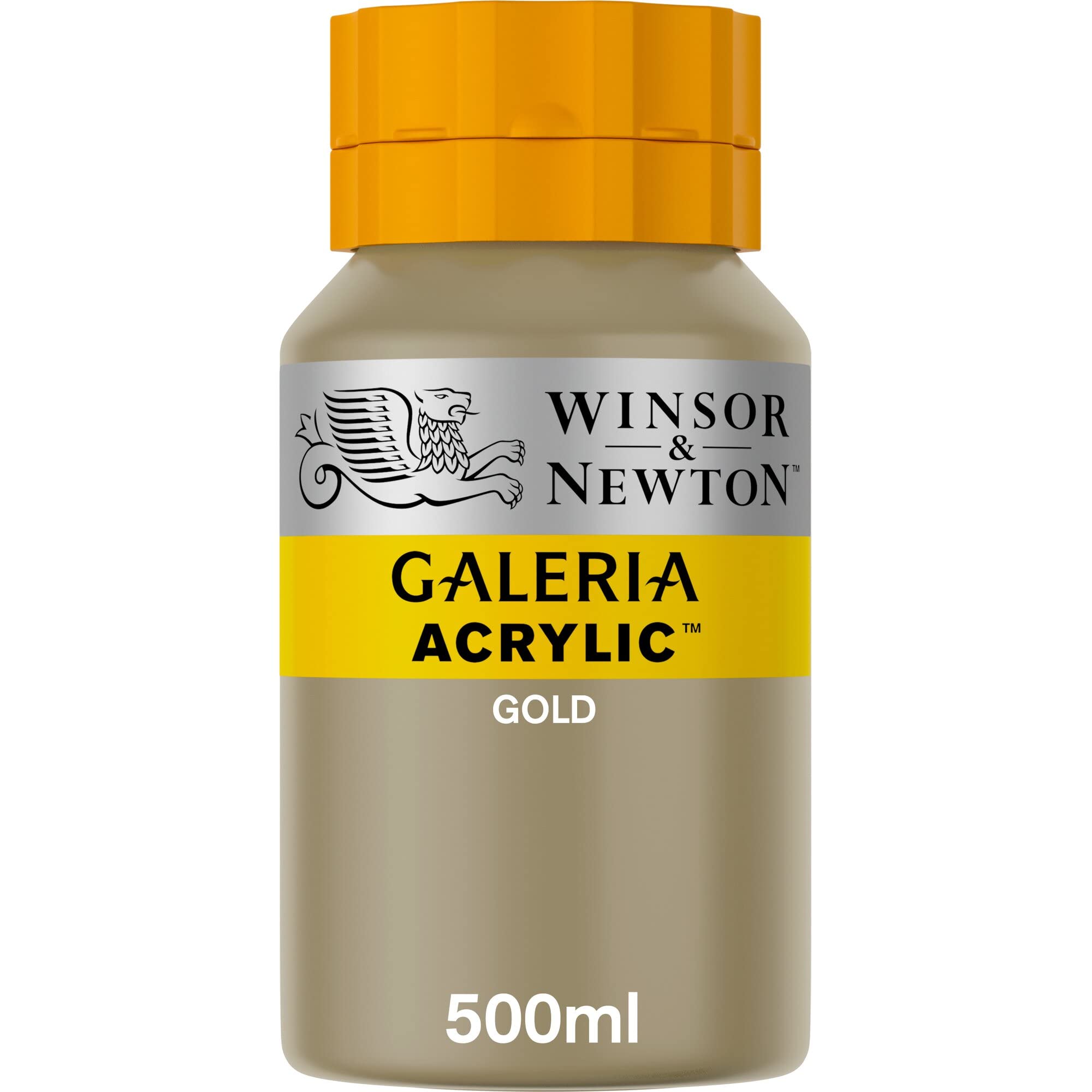Winsor & Newton Series 2 500ml Bottle Galeria Acrylic Colour with Nozzle Cap - Gold