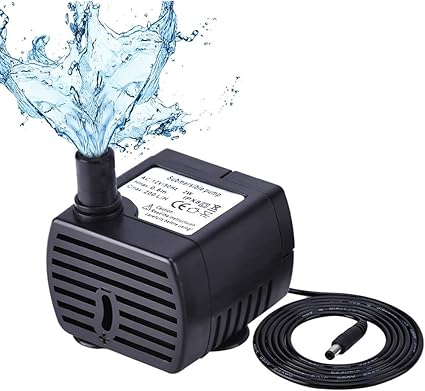 Pompe à Eau Pour Animaux De Compagnie Ultra Silencieuse 150l H 2w Mini Pompe à Eau à Courant Continu Avec 15m De Hauteur Et 6ft De Cordon