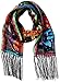 Laurel Burch LBS-103 Authentic Silk Art Scarf, Dogs and Doggies, 53 x 11