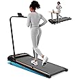 Walking Pad with Incline, Under Desk Treadmill, Portable Treadmills for Home Office, 4 in 1 Walking Running Machine Manual Incline, Compact Treadmill 265LB Capacity with Remote Control