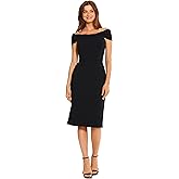 Maggy London Women's Off The Should Twist Detail Dress Cocktail Event Party Occasion Guest of