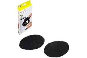 Chef'n EcoCrock Natural Charcoal Filter Refill Pack (2-Pack), Black, Dimensions - oval, approx. 6-1/2 x 5 inches, 3/8 inch thick