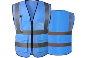 Tydon Guardian Reflective Safety Vest for Women Men High Visibility Security With Pocket Zipper Front Meet ANSI/ISEA Standard