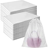 200Pcs Purse Dust Bags for Storage Drawstring Purse Covers Storage Bags for Dust and Storages 11in X 15in Breathable Non-woven Fabric Storages Pouch String Bag Travel Shoe Bag Handbag Covers