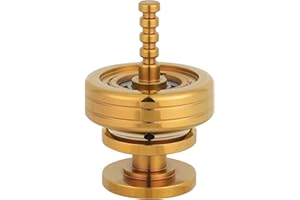 Ipoouer 2 in 1 Gold Spinning Tops and Spinning Top Base Be Assembly into Spinner Fidget Desk Toys for Adults,Multiple Ways to Play (Gold)