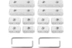 Aitruman Spark Plug Wire Separator Divider Kit for 8mm 9mm 10mm, Fixed and Organized Engine Wires - Silver 12PCS