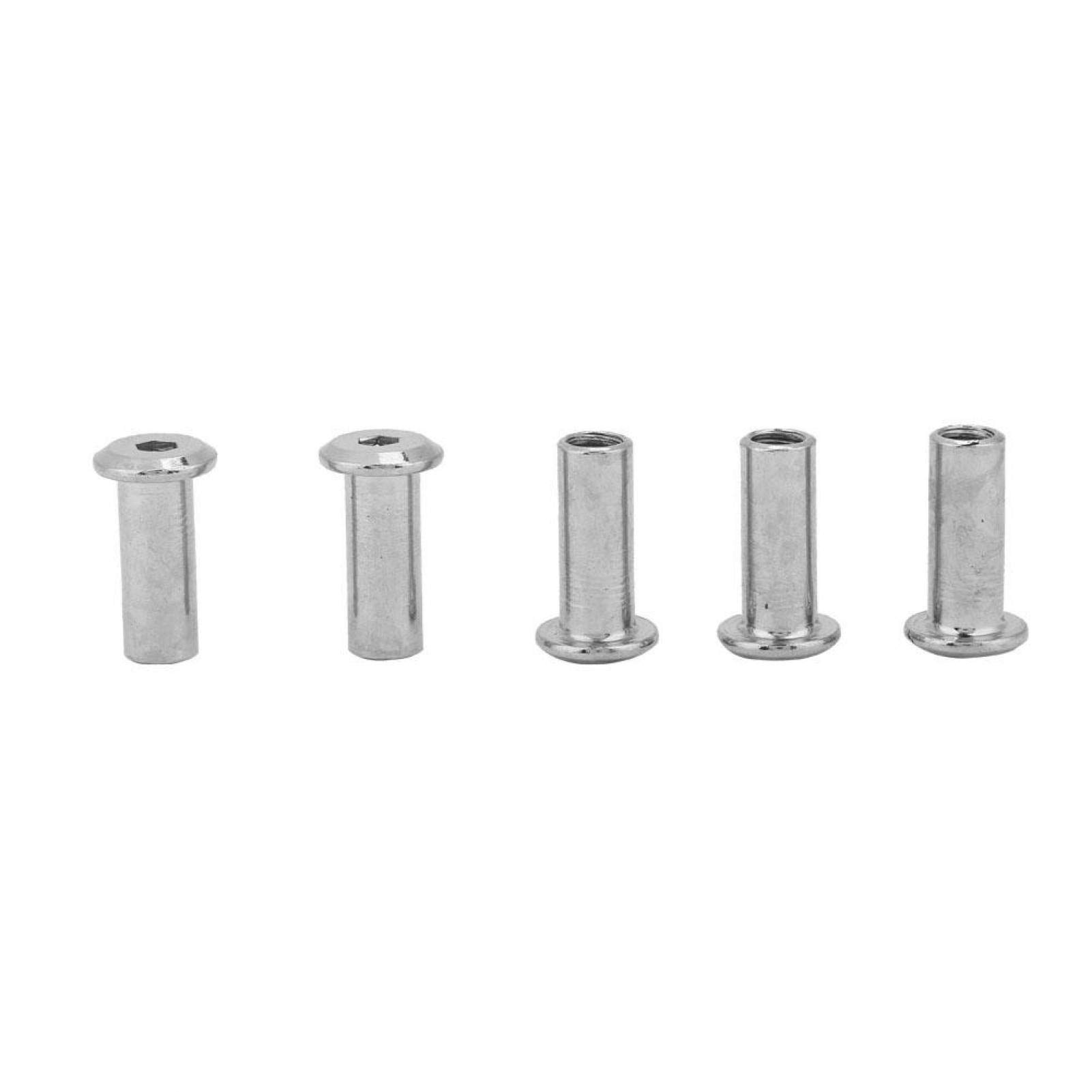 M6 M8 Flat Nuts Set for Furniture Assembly Round Head Sleeve Nuts with Hex Screwdriver, 20-30pcs Assorted Sizes, Compatible with Flat Pack Furniture Fixings