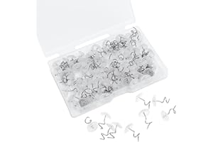 50Pcs Upholstery Pins - Upholstery Tacks - Carpet Tacks - Stainless Steel Clear Heads - Hold Twist Pins - for Repairing Saggi