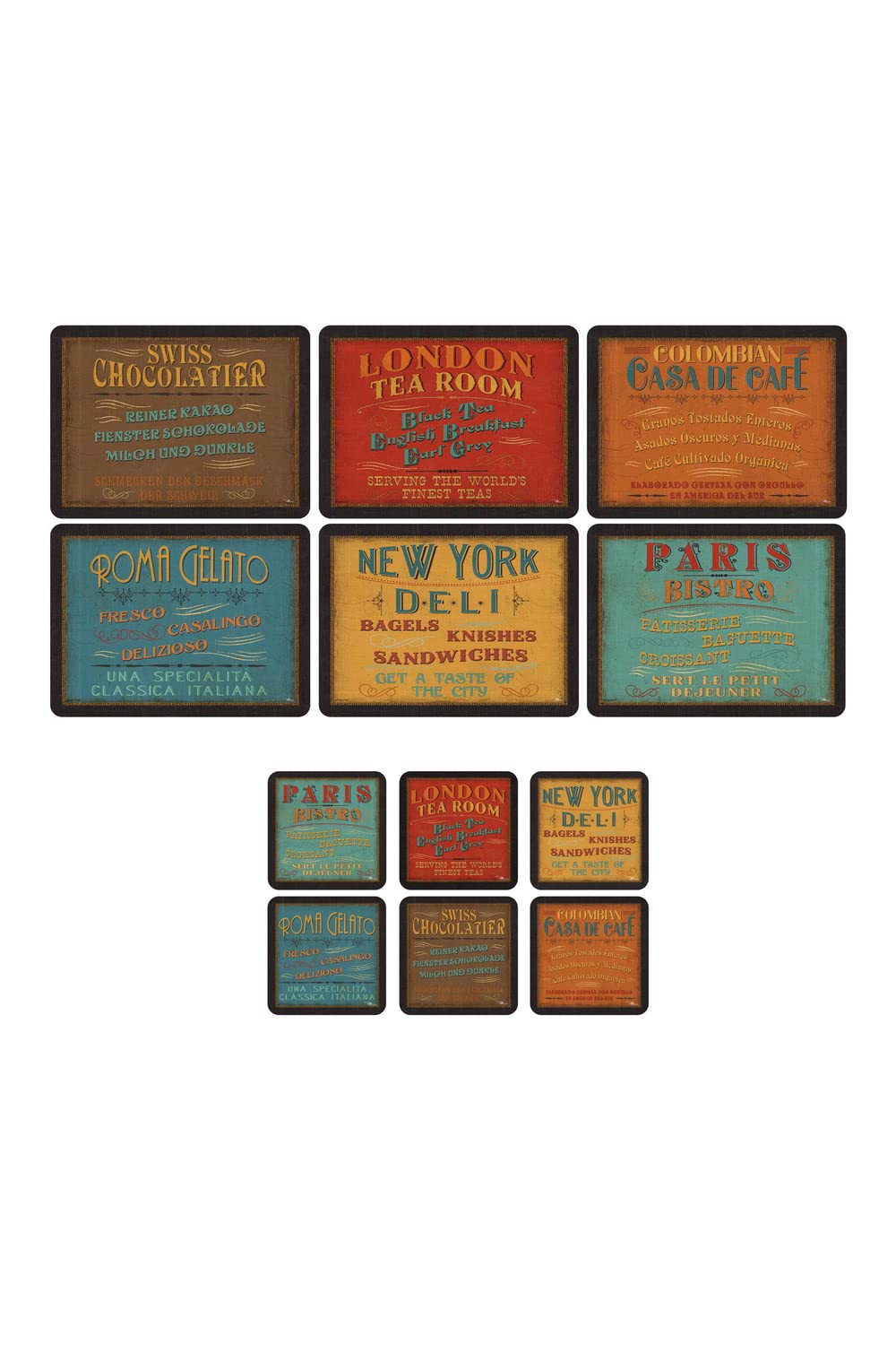 Pimpernel Lunchtime, 6 Placemats + 6 Coasters