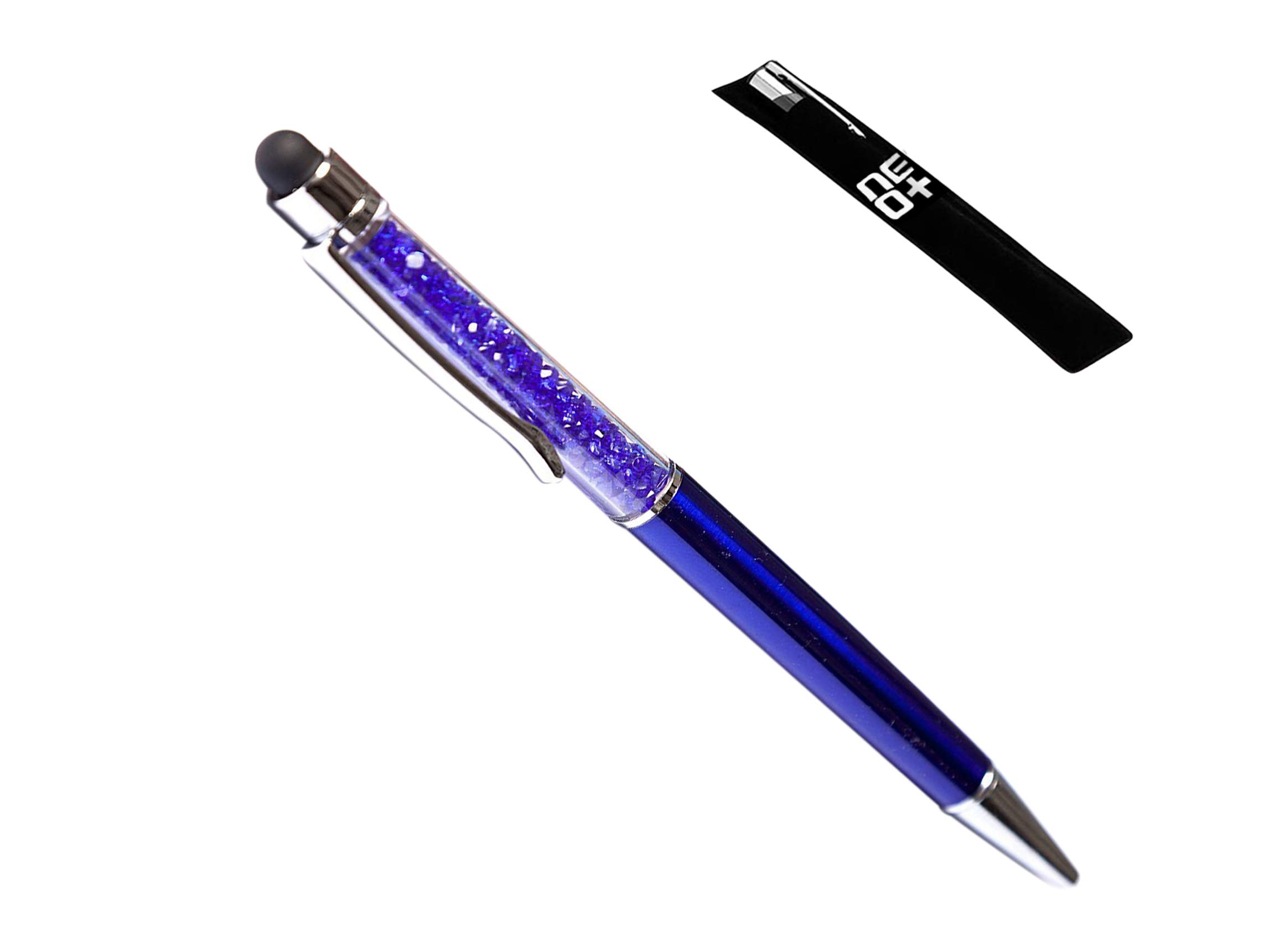 NEO+ Quality 2-in-1 Capacitive Touchscreen Stylus and Ballpoint Pen with Crystals (NAVY)