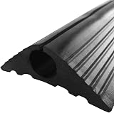On1shelf Black 20mm Hole Industrial Rubber Floor Cable Protector 4M view 3