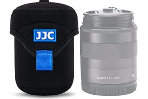 JJC Durable Mirrorless Camera Lens Case Protective Case Bag Backpack for Canon RF 50mm F1.8 EF-M 15-45mm F3.5-6.3 Sony 24mm F