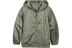 MYJAJAYI Boys Rain Jacket Lightweight Rain Coats for Kids Boy Waterproof Jacket