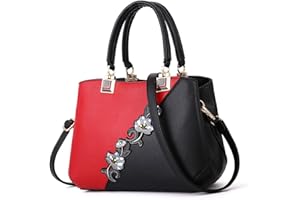 ELDA Purses and Handbags for Women Embroidery Top Handle Satchel Fashion Ladies Shoulder Bag Tote Purse Messenger Bags