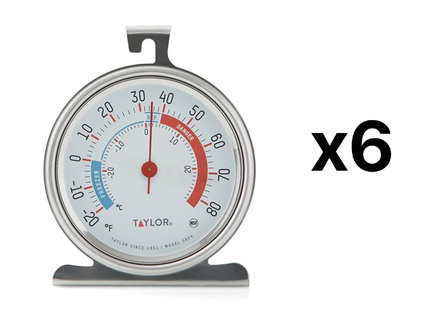 Taylor Refrigerator Thermometer -20 Deg F To 80 Deg F 3-1/4" X 3-3/4"