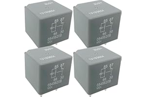 SONZROD 4-Pack Automotive Relay 12193604 30A 12VDC 4-Pin SPST - Compatible with Multiple Vehicle Models - Replaces 15328864