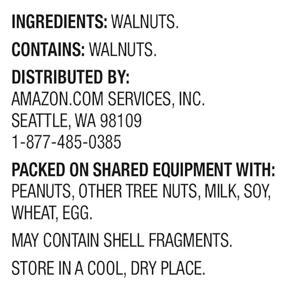 AMAZON BRAND – HAPPY BELLY CALIFORNIA WALNUTS, HALVES AND PIECES, 40 OUNCE