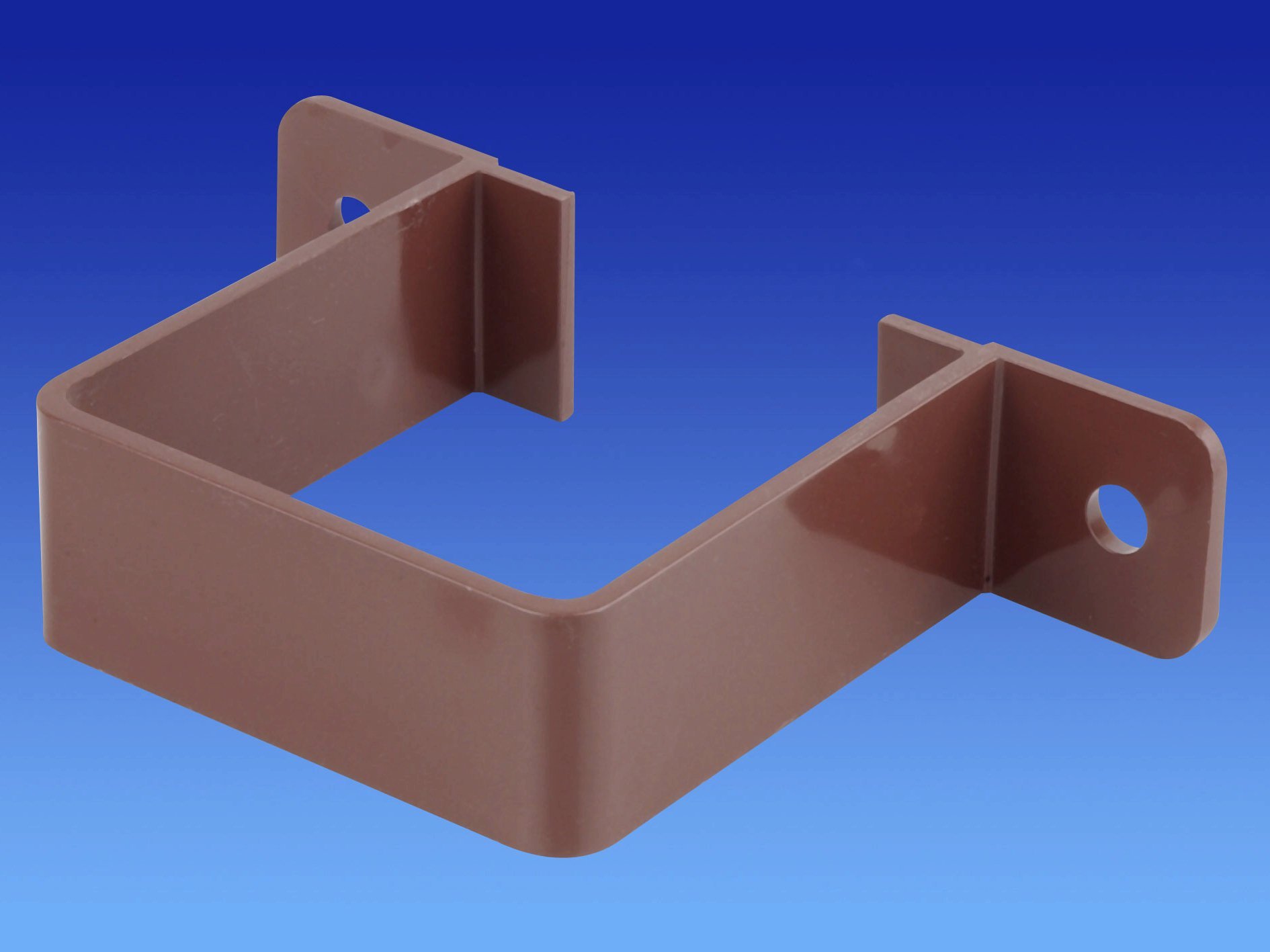 3 x 4T834N Brown Wavin OSMA Pipe Bracket Flush for Squareline 61mm Downpipe