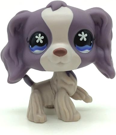 Amazon Zwl レア リトルペット ショップ パープル コッカー スパニエル 犬 子犬 フラワー アイ トイ 672 ロボット 子ども向けフィギュア おもちゃ