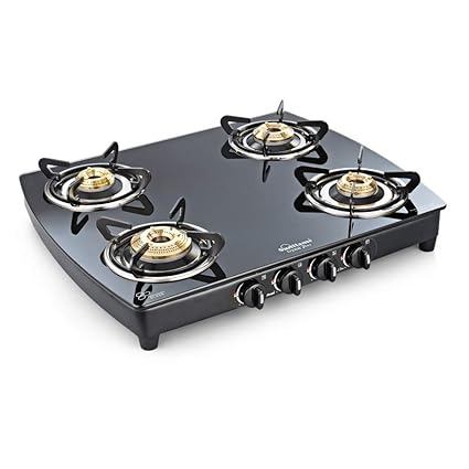 Sunflame 4B-BK Ai-Crystal Plus Toughened Glass Cooktop