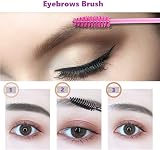 MIN-XL 50 Pcs Disposable Mascara Wands Black Multicolour Eyelash Brushes view 6