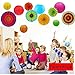 12pcs Hanging Fiesta Paper Fan Lanterns Decoration, Mexican Fiesta/Carnival/Kids Party/Birthday/Christmas Decor,Party/Events Decor, Home Decor Supplies Flavor … (Colorful-01)
