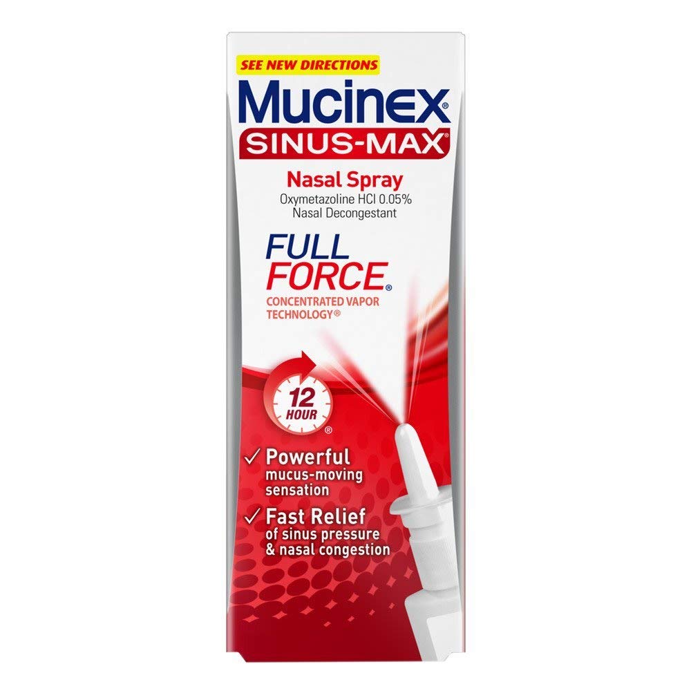 Nasal Decongestant Spray, Mucinex SinusMax Clear & Cool Nasal Spray, 0