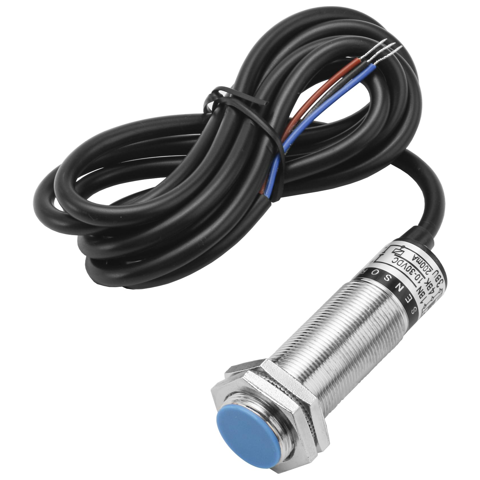 Heschen M18 Capacitive Proximity Sensor Switch Shield Type LJC18A3-5-Z/AY Detector 1-5mm 10-30VDC 200mA PNP Normally Closed(NC) 3 Wire (PNP NC)