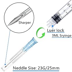 25 Pack 3ml 23Ga Lab Syringe Tools with