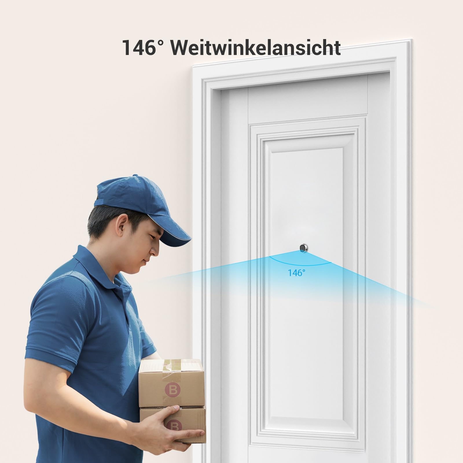 EZVIZ WLAN Türspion mit 4,3-Zoll-Farbbildschirm, 2MP Kabellose Video Türklingel Kamera mit 146°, 2200mAh Akku, 2,4GHz WiFi, Kein Bewegungsmelder, Keine Nachtsicht, Keine Videoaufzeichnung, CP2(Silber) 3