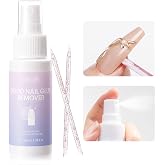 Gellen 60ML Nail Glue Remover for Press On Nails Acrylic Fake Tips | Acetone Free Gentle Nail Glue Remover Spray for Solid Nail Glue, Press-on Nail Removers Glue Off, Not for Gel Polish