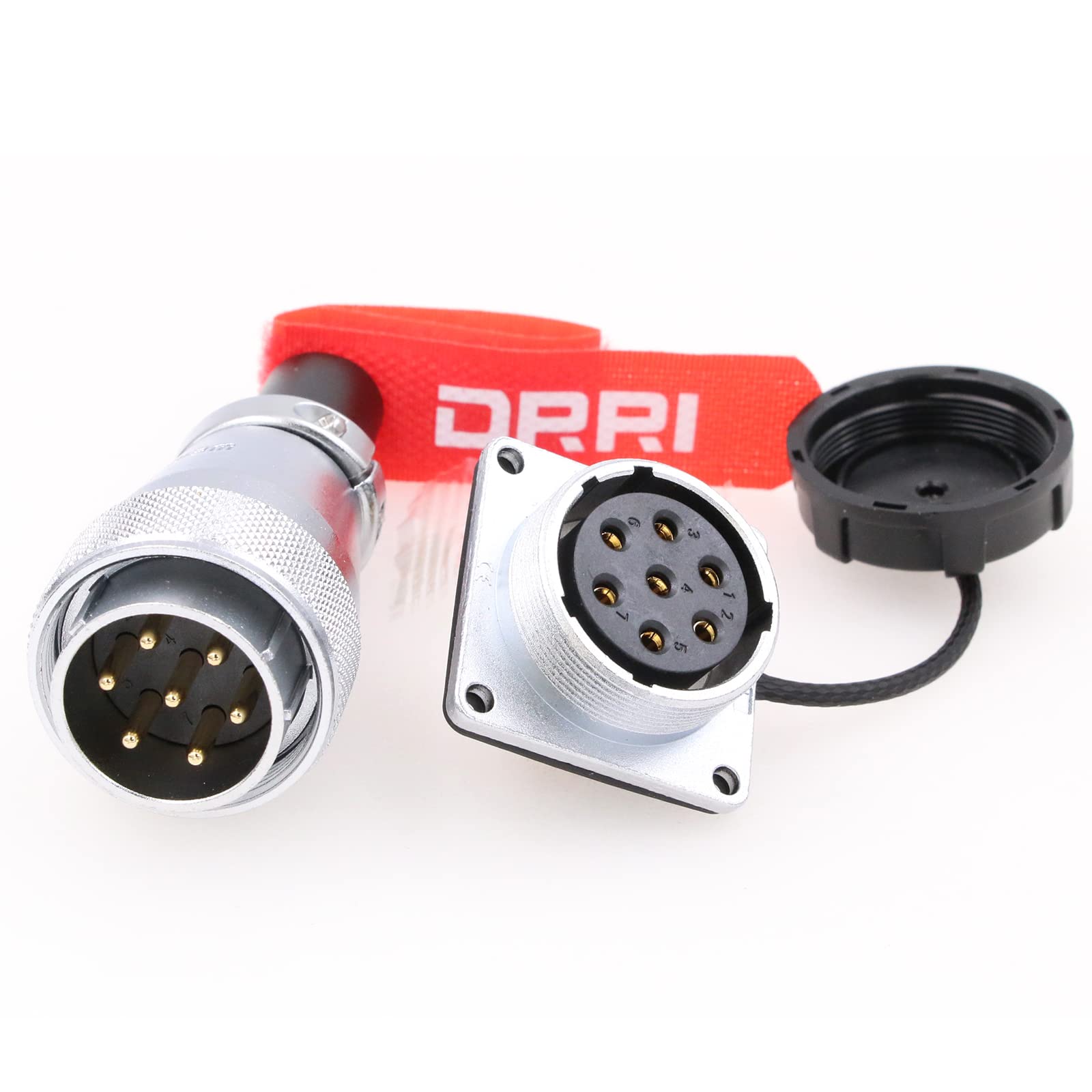 DRRI WEIPU Heavy Duty WS28 7-Pin Metal Aviation Circular Bulkhead Connector Male Plug Female Socket for Industrial Control Systems. — image 1