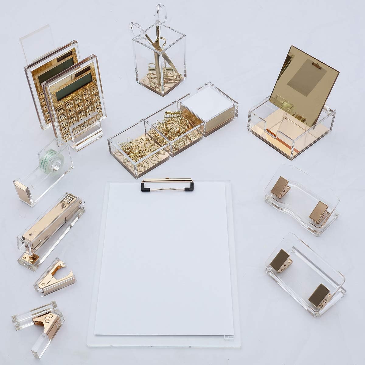 Yellow Gold Acrylic Scissors(7") by Draymond Story - Elegant Office Stationery Series, 7 inches - Image 3