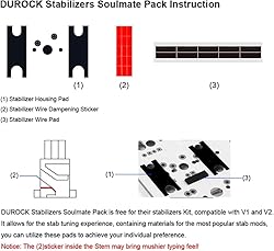 DUROCK Stabilizer V2, Screw in Stabilizers with 2u