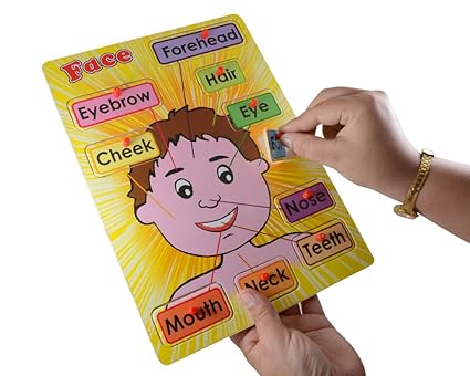 Instabuyz Face Premium Wooden Puzzle / Educational Toy with Knobs for Children