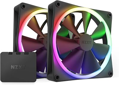 NZXT F140 RGB Fans RF-R14DF-B1 Twin RGB Controller Included 140mm