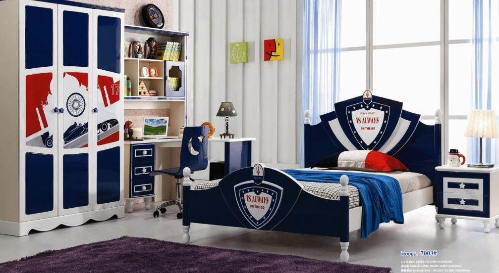 blue kids bedroom set