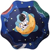 leznazik Rounded Corner Folding Umbrella Anti-UV Compact Durable Umbrella Auto Open/Close Lightweight Backpack Cute Cartoon Umbrella for Girls &amp; Boys