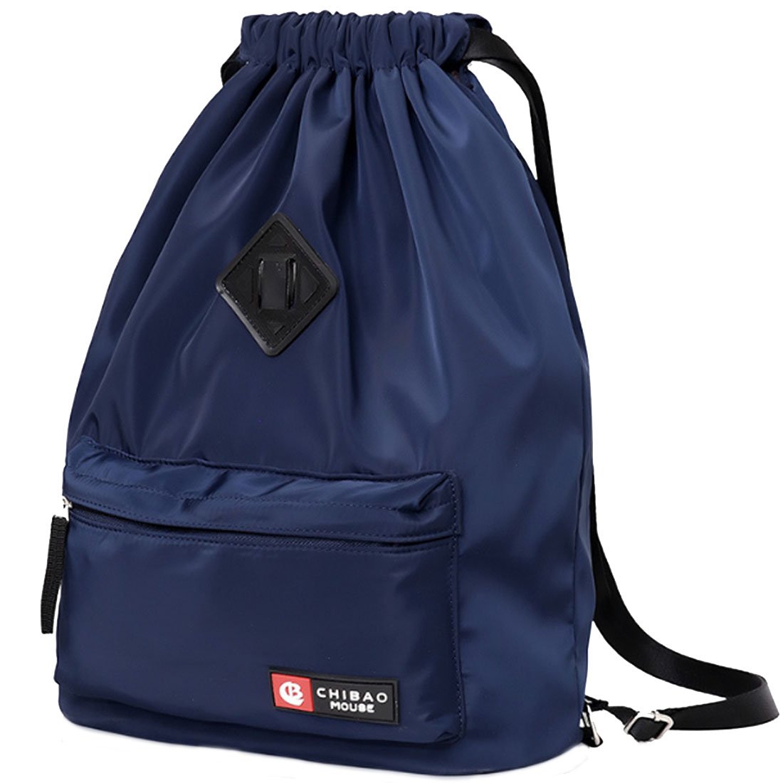 LroHan Drawstring Backpack Waterproof Sport Gym bag Daily Rucksack Large Capacity Travel Packsack (S-QING)