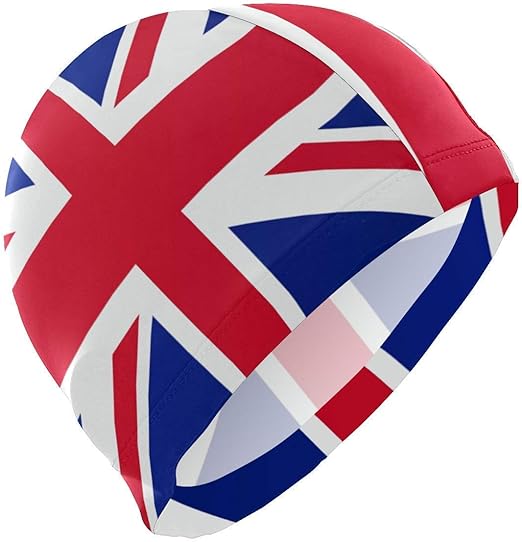 Swim Cap UK British Flag Union Jack Swimming Cap for Men Boys Adult