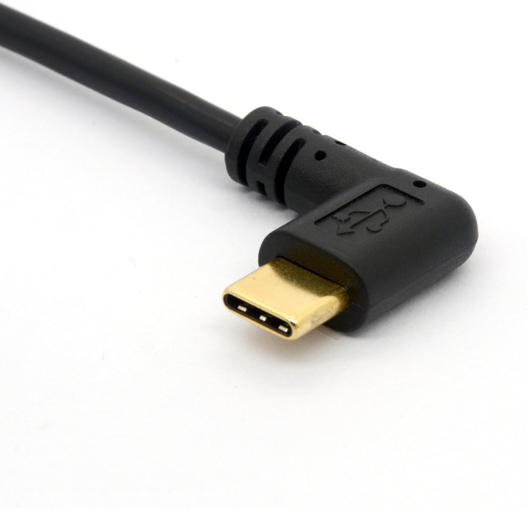 OpenII Gold Plated USB Type C Cable, Right Angle USB C Male to USB A Male Extension Cord Converter, 25cm - Image 3
