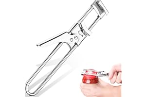 HUMANFUN Adjustable Jar Opener for Weak Hands, Easy Jar Opener for Seniors with Arthritis, Multifunctional Stainless Steel Can Opener Jar Lid Gripper, Manual Jar Bottle Opener Kitchen Gadgets (1 PCS)