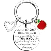 MOEXUKO Teacher Keychain Teacher Appreciation Gifts for Women Thank You Gifts for Teachers End of Year Teaching Student Graduation Retirement Teachers Day Thanksgiving Christmas Gift Ideas