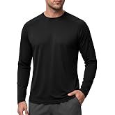 Long Sleeve Shirts for Men-Quick Dry UV Sun Protection T-Shirts for Workout | UPF 50+,Moisture Wicking,Lightweight,Breathable,Athletic shirts for Casual,Running,Workout,Gym,Outdoor,Fishing,Base layer